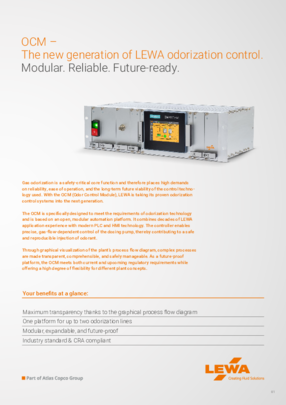 OCM – The new generation of LEWA odorization control (EN)